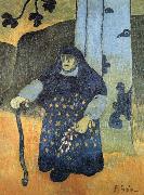 Paul Serusier old berton woman under a tee Germany oil painting artist